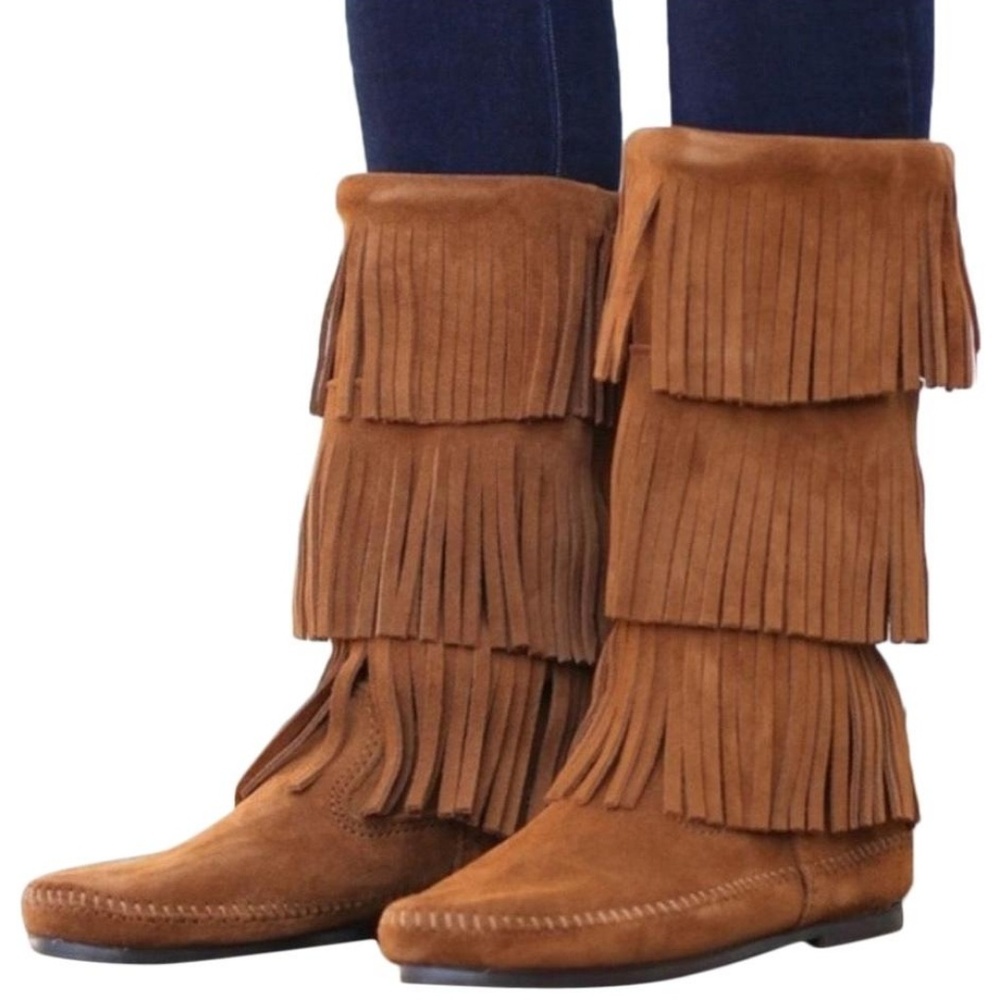 Minnetonka Three Fringe Boot